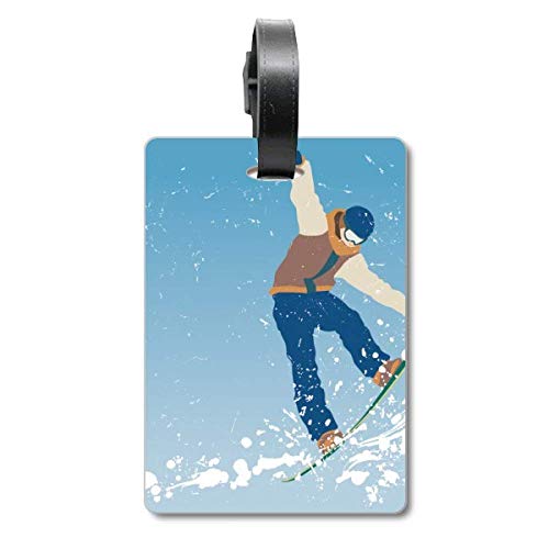 Étiquette de voyage pour valise de sports d'hiver ski saut et bagages de montagne