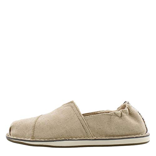 Skechers Skechers BOBS Women's bobs Chill-Twill Canvas Scrunch Back Ballet Flat, NAT, 8 M US