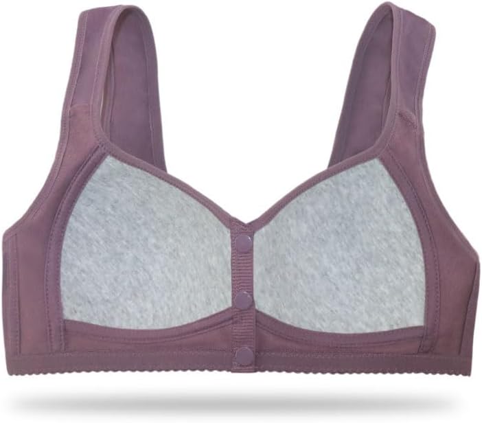 Daisy Bras for Older Women No Underwire Front Closure Comfort Senior Wireless Snap Closing Bra - Image 7