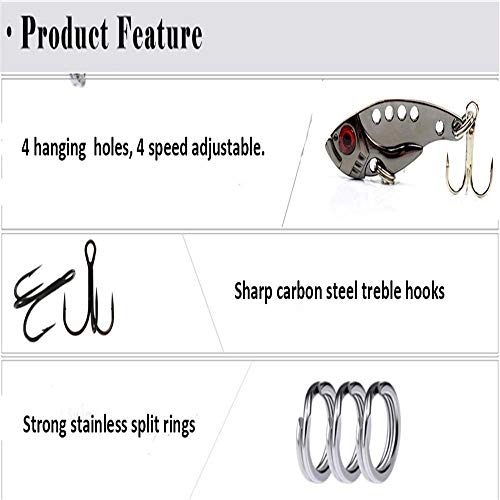 Yialia Vib isca de pesca de metal vibrações vivas isca isca de pesca isca dura artificial isca de pe