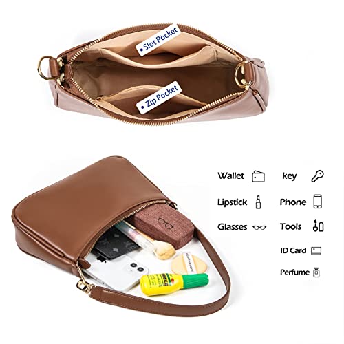 Image of VODIU Clutch Tote Handbags with 2 Removable Straps and Zipper Closure Crossbody Bags Shoulder Purse Handbag for Women