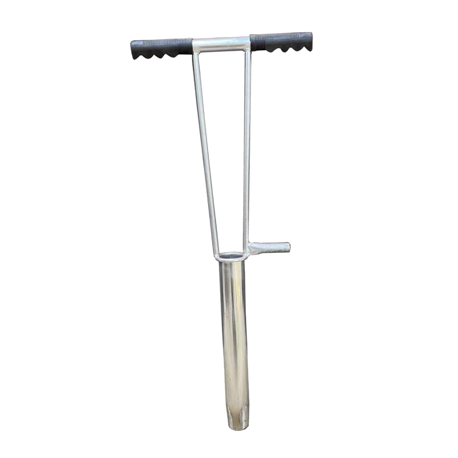 Stangen Erdbohrer mit Griff, Manuelles, Ergonomisches Haushalts Erdbohrgerät Aus Metall, für Garten, Zaun Und Terrasse, 30cm Höhe
