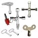 Produktbild SUNJING EntlüFtungsschlüSsel FüR HeizköRper 6 StüCk 4 In 1 Universal Key EntlüFten Radiator key UniversalschlüSsel Multifunktionale Utilities SchlüSsel Control Cabinet Key Cross Key