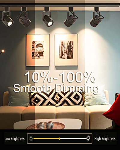 Steaire 10W H Track Lighting Heads,3000K Warm White Dimmable Bright Led Track Lighting Fixtures For Accent Retail Kitchen Artwork,120V Linear Track Light H Type-Cri90+ 24° - 12 Pack (Black) #TOP2