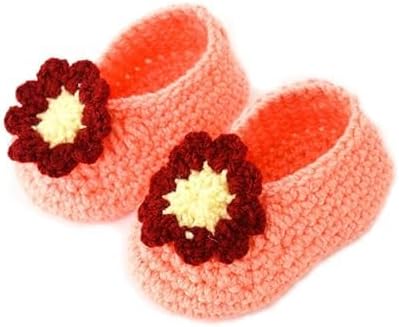 Soft & Comfortable Handmade Flower Crochet Woolen Booties
