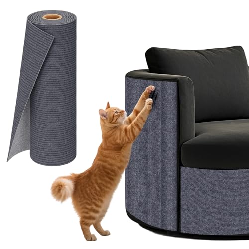 powerking Anti Gato Rañazos Sofá Protector de Muebles, DIY recortables autoadhesivos Almohadillas de arañazos Alfombra de Garras de Gato (Gris Profundo)