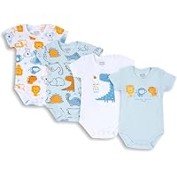Chicco, Body Recién Nacido Niño, Set de 4 Body de Manga Corta de