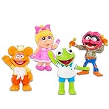 Muppet Babies Mini Figures 3 Pack - Disney Toy Bundle with 3 Cupcake Topper Figurines Including Kermit, Miss Piggy, and More | Muppets Party Supplies (Styles May Vary)