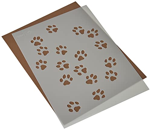 Marianne Design, Pattes de chat minuscule, Pochoir de Masque de pour Scrapbooking, création de Cartes et des outres loisirs créatifs avec du Papier, 21 x 15 cm Cover