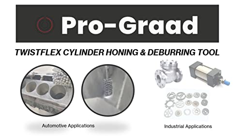 Pro-Graad SILICON CARBIDE Twistflex 2.5 Inch 240Sc Cylinder Hone | 2-1/2 Inch Flexible Cylinder Honing & Deburring Tool | Bore Brush For Hole Diameters 2.36"- 2.52 Inch | Silicon Carbide 240 Grit thumb #4