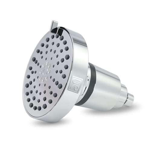 Image of SEVENTY 4-Setting Filtered Shower Head with Shower Filter in Chrome - Helps Reduce Chlorine and Impurities for Healthier Hair, Skin and Scalp, Easy to Install (Model 12155)