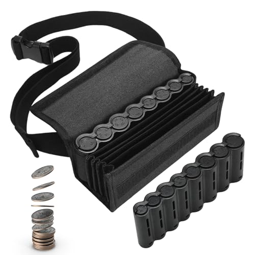 Portamonedas De Bolsa,Organizador De Monedas con 8 Ranuras   Bandolera Versátil para Camareros Y Regalo para Parejas Colegas Y Familiares