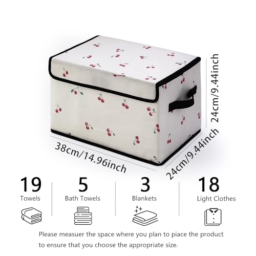 Image of Stackable Clothes Storage Bins with Lids 3 Pack. | Closet Organizers Fabric Cat Printing Box for Home and Office,Blanket Clothes Organizers,Under Bed Storage Containers