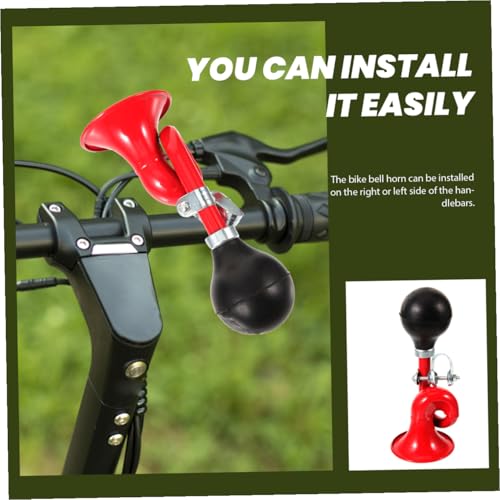 Klaxon de vélo en métal rétro rouge compatible VTT et route - 5