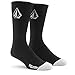 Volcom mens Full Stone 3-pack Socks, Black, One Size US