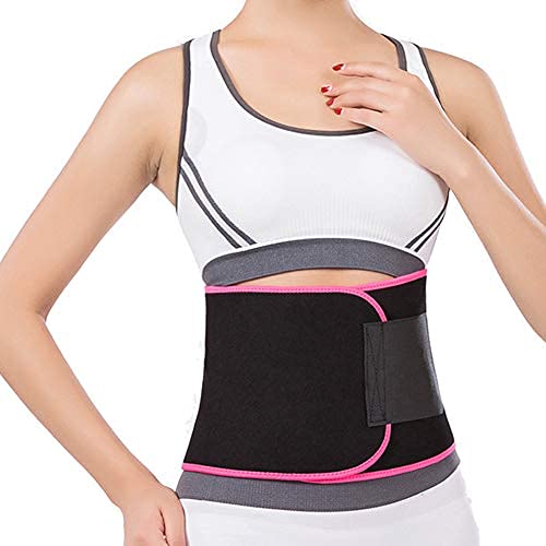 obliss Slim Belt (Black & Pink) Weight Loss Hot Slimming Belt for Men, Women Belly Sweat Slim Belt Neoprene Fat Burning Sauna Waist Trainer Healthy Sweat, Weight Loss Free Size-image-25