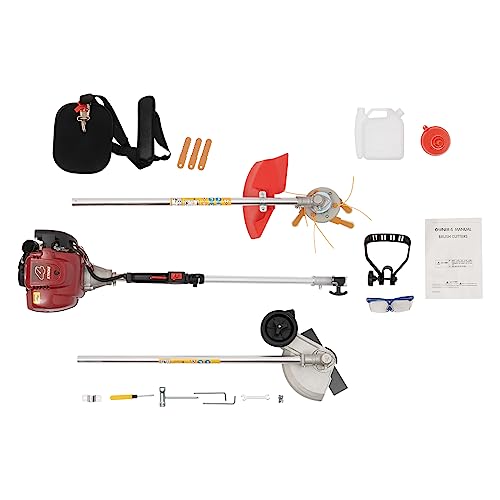 35.88CC Weed Wacker, 4 Stroke Gas String Weed Trimmer Weed Eater Weed Wacker Grass Cutter with 2 Blade Heads, Grass Tools Weed Eater for Garden Yard & Urban Greening