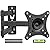 USX MOUNT Full Motion TV Wall Mount - Universal Single Stud Corner Bracket for 13-32 inch TVs, Monitor Wall Mount for LCD Monitor Swivel Tilt Rotation Articulating, VESA100x100mm, Up to 33LBS