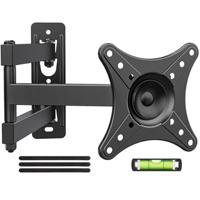 USX MOUNT Full Motion TV Wall Mount - Universal Single Stud Corner Bracket for 13-32 inch TVs, Monitor Wall Mount for LCD Monitor Swivel Tilt Rotation Articulating, VESA100x100mm, Up to 33LBS