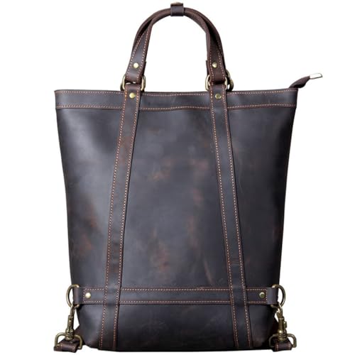 JSEIAJB Vintage Shoulder Bag Men Handmade Multi Handheld Briefcase Women
