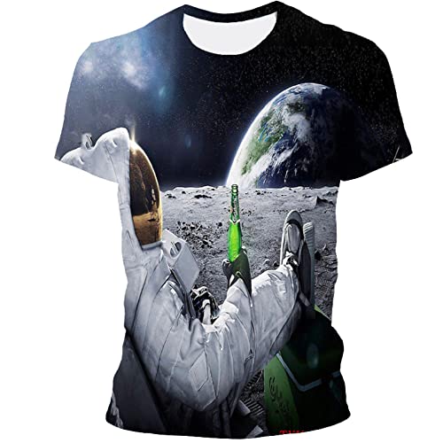 XKYDYF Hommes 3D Imprimé T-Shirts Style De Mode Col Rond 3D Star Trek T-Shirt Décontracté Imprimé Sports Cool T-Shirt Drôle Haut Cover