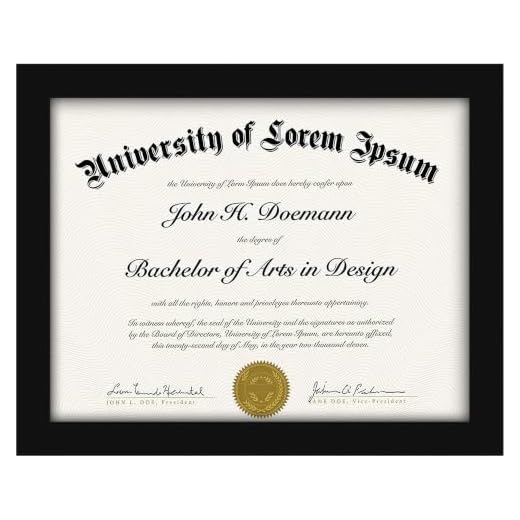 Americanflat 8.5x11 Diploma Frame in Black with Shatter Resistant Glass - Horizontal and Vertical Formats for Wall and Tabletop