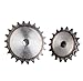 LYMFE Industrial helical Gear 1pcs 9T-24T 06B Sprockets for Roller Chain 9 10 11 12 13 14 15 16 17 18 19 20 21 22 23 24 Tooth A3 Steel Gear (Size : 15T)