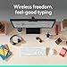 Logitech MK270 Wireless Keyboard and Mouse Combo for Windows, 2.4 GHz, 8 Multimedia Keys, PC, Laptop, Wireless Keyboard Compact Mouse Combo - White
