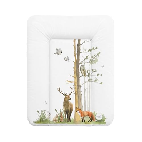 Ceba Baby® Matelas à Langer Bebe souple 70x50 cm - Matelas à langer epais lavable - pour garçons et filles - Certifié Öko-Tex - Imperméable - forêt -...