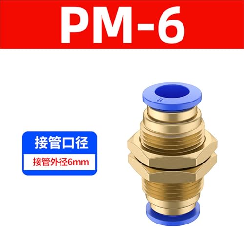 Conector rápido PM-6 para atravesar paneles en instalaciones neumáticas 3