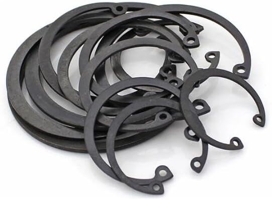 10pcs internal circlip retaining ring C type circlip remover black spring steel 8mm-37mm diameter - (Inner Diameter: 19mm)