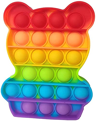 Chic Chill Teddy Bear Popper Rainbow Popping Silicone Stress Reliever
