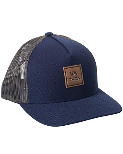 Image of RVCA Men's Curved Brim Trucker Hat, Structured Hat with Curved Bill, Adjustable Snapback Closure