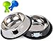 Legendog 2PCS Pet Bowl Stainless Steel Non-Skid Cute Dog Bowl Cat Bowl with 2 Food Scoop