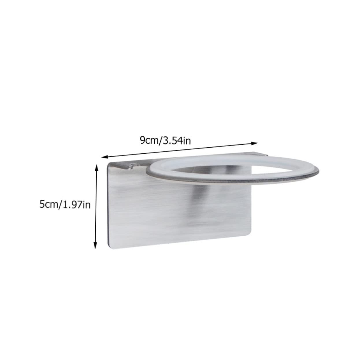 Beaupretty Non-punch Hair Dryer Rack Wall-mounted Holder Space-saving Stainless Steel for Home