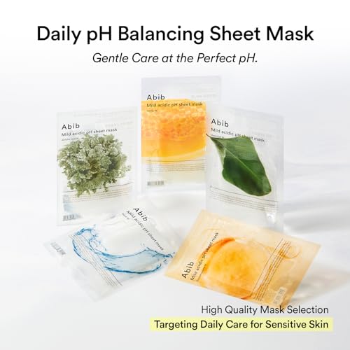 Abib Mild Acidic Ph Sheet Mask Jericho Rose Fit 10 Sheets (Anti-aging) I Korean Face Mask for Sensitive Skin, Soothing & Redness Relief, Daily Skincare Treatment, K-Beauty Sheet Mask