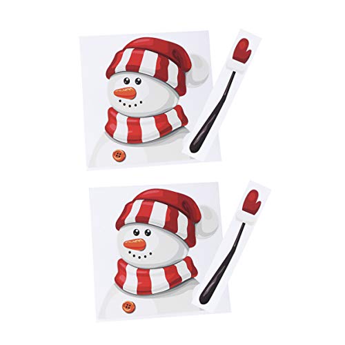 Toyvian 2Pcs Natal Santa Acenando Decalque Do Limpador de PÃ¡ra-Brisa 3D Cartoon Adesivo Limpador de