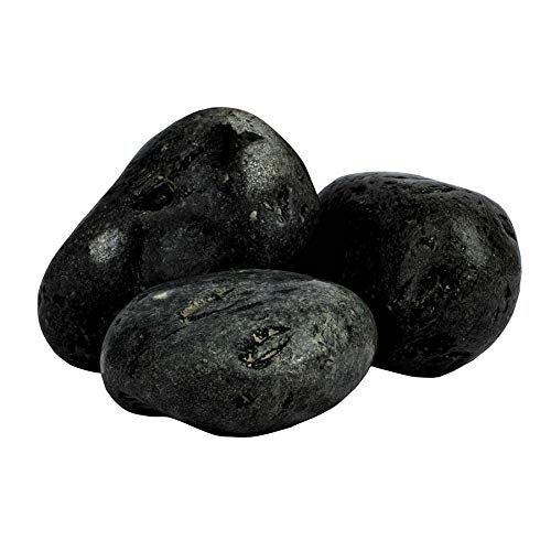 Ciottolo di marmo Nero 40/60 Ebano sacco da 25 kg sassi pietre arredo giardino vasi