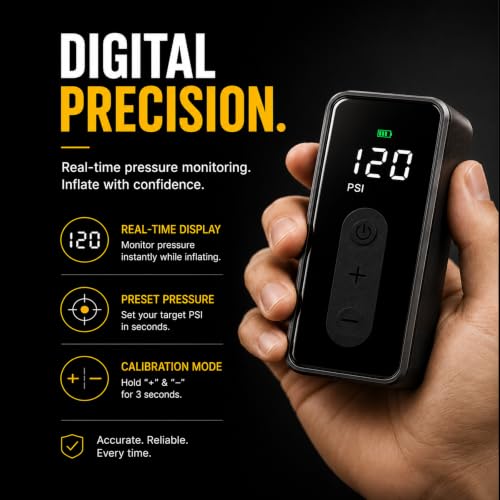 KOSTA Electric Bike Pump, 120PSI Mini Portable Bicycle Pump, Fast Inflate — view 4
