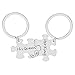 2 Pièces Porte-clés Puzzle Porte-Clés D'Amitié Porte-Clés Couple Porte-Clés Pendentif Couple Porte-Clés Personnalisée Couple Porte-Clés Personnalisée D'Amitié pour Amant Mari Femme Copain Petite Amie