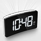 Digital Alarm Clock, Night Light Alarm Clock for Bedroom with 6-Level of Adjustable Brightness, Silent Push Button, Easy to Set, Adjustable Alarm Volume, Compact Clock for Bedrooms, Bedside, Desk
