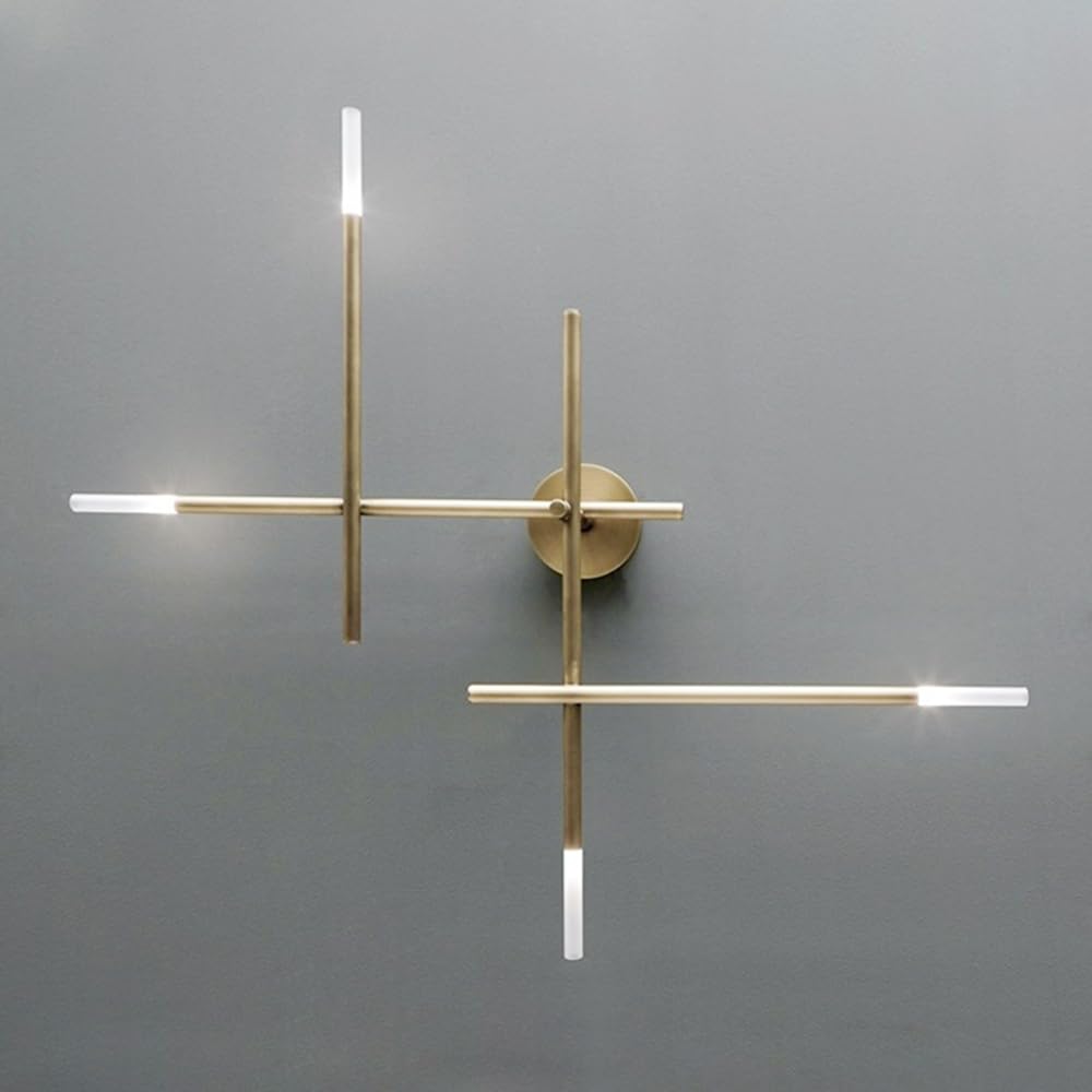 Lampa ścienna, 4-punktowa, liniowa lampa ścienna z oprawką G4, lampa ścienna z rozproszonym światłem, nowoczesna, minimalistyczna dekoracja ścienna do sypialni, salonu, korytarza, restauracji w