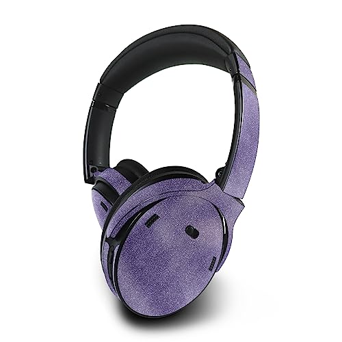 Image of MightySkins Glossy Glitter Skin Compatible with Bose QuietComfort 45 Headphones Purple Airbrush | Protective, Durable High-Gloss Glitter Finish | Easy to Apply | Made in The USA