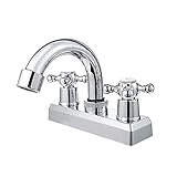 SOLVEX 2 Handle Bathroom Faucet 4 Inch Centerset Bathroom Sink Faucet,3 Hole Bathroom Faucet...