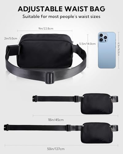 WATERFLY Bauchtasche Gürteltasche Herren Damen: Stylische Hüfttasche Sport Mode Crossbody Brusttasche Wasserabweisend Klein Hip Bag für Outdoor Reisen Wandern Festival