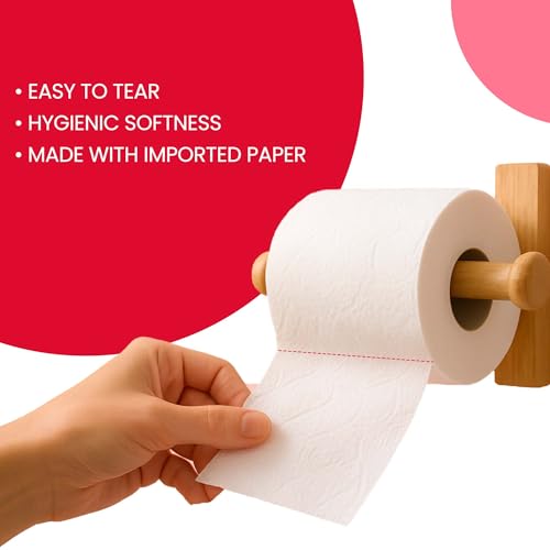Image of DAFFODIL 2Ply Toilet Paper Tissue -4 Packs (400 pulls /roll, 1600 pulls, 3200 sheets) UltraSoft Toilet Paper Roll, Strong and Long Lasting for Home or Office Use