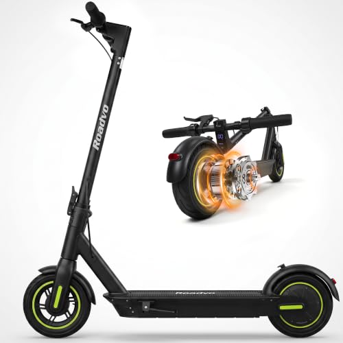 Image of Roadvo Electric Scooter for Adults, 10 Inch E Scooter with Riding Bell