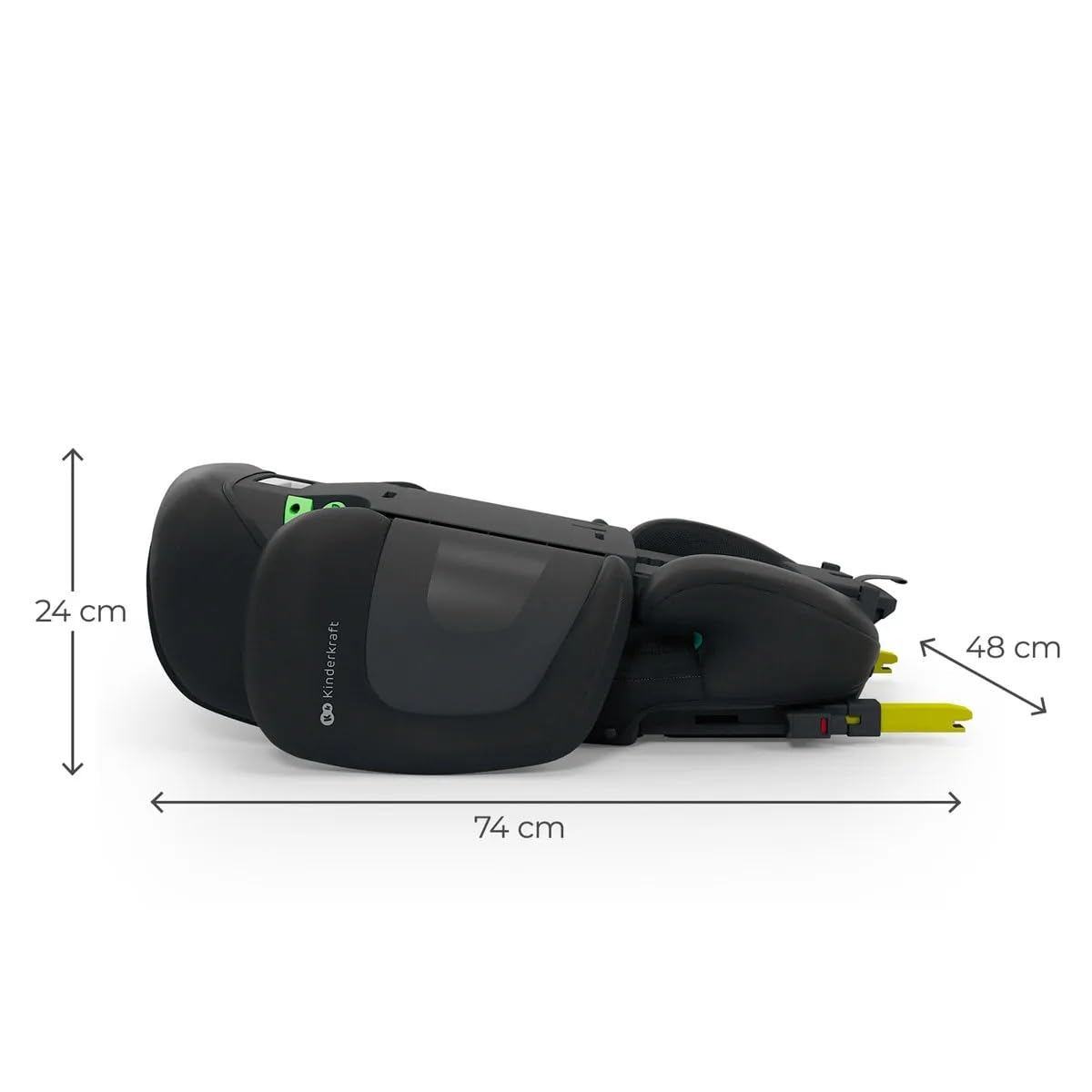 Kinderkraft XPAND 2 PRO i-Size fotelik dziecięcy 100-150 cm, z ISOFIX lub pasem samochodowym, regulacja wysokości i szerokości (DUO EXPAND), zagłówek H-GUARD+, ochrona przed uderzeniem bocznym SPS