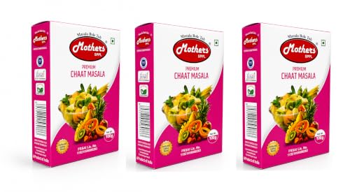 Image of MOTHERS SPPL Chat Masala - 100g Pack of 3 Unique Blend of Spices for Earthy Aroma & Rich Taste Spice for Regional & Traditional Recipes
