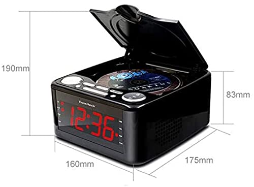 Odtwarzacz CD, radio, budzik z funkcją odtwarzania USB, podwójne głośniki, wyświetlacz LCD, regulowana jasność, do użytku domowego i biurowego